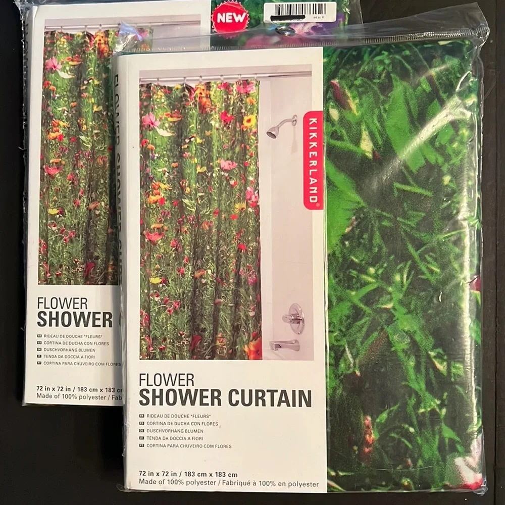 Kikkerland birch shower curtain 72” x 72“-NIB